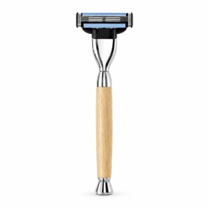 Three-layer men's wooden handle shaver